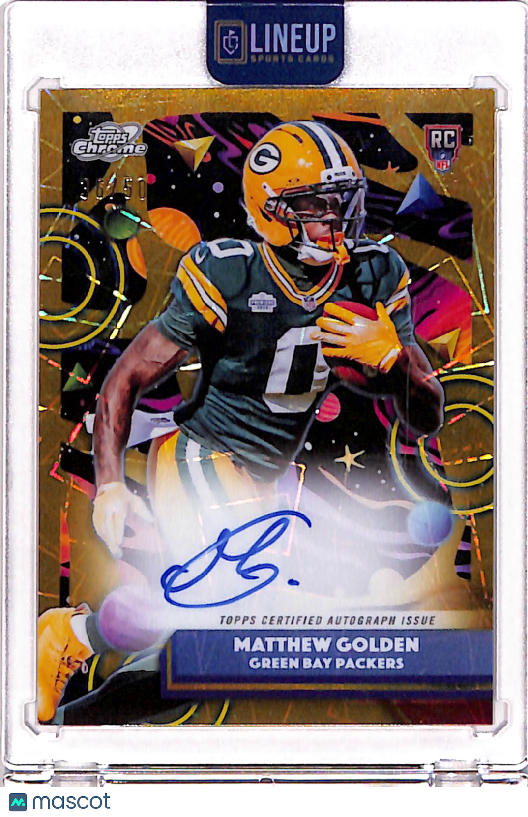 2025 Topps Cosmic Chrome  Matthew Golden Auto Gold Interstellar /50