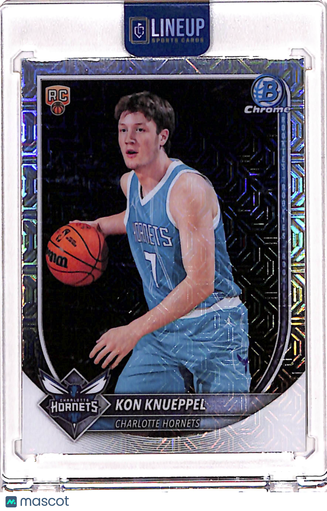 2025 Topps Bowman Chrome Mojo Refractor Kon Knueppel Hornets #BCV-4 Rookie Card