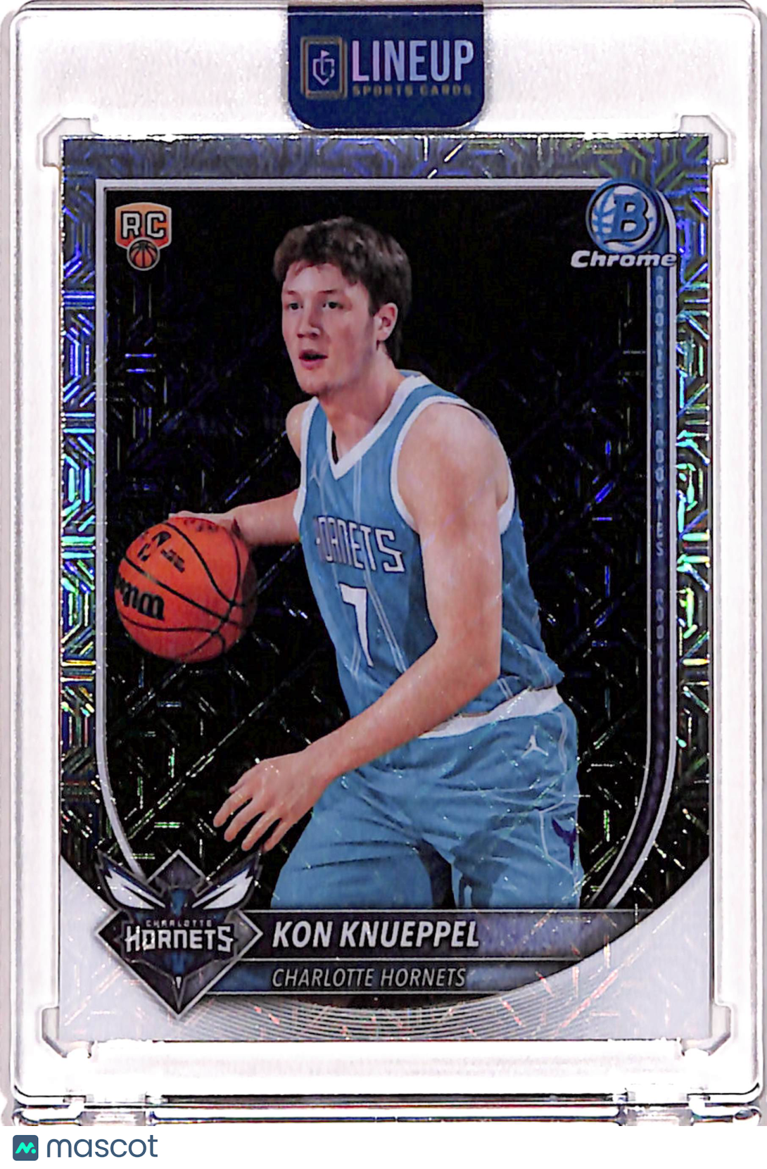 2025 Topps Bowman Chrome Mojo Refractor Kon Knueppel Hornets #BCV-4 Rookie Card