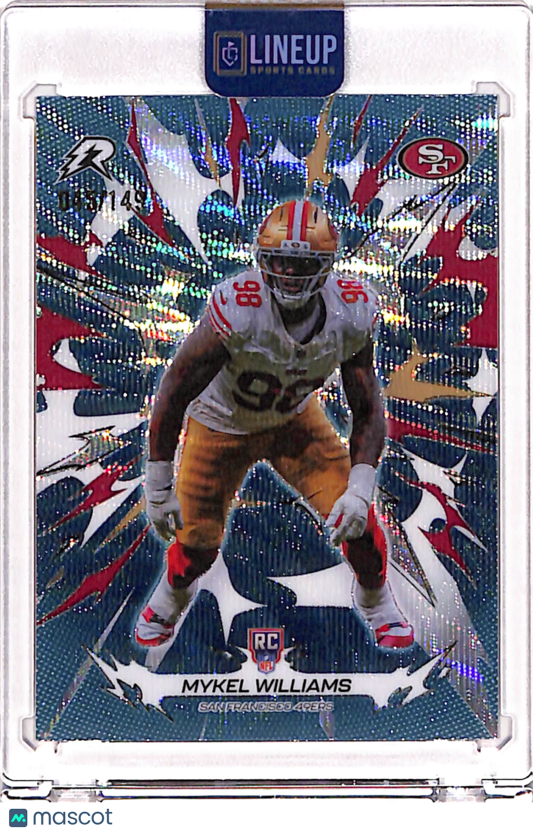 2025 Topps Resurgence Mykel Williams Teal Surge Refractor Rookie RC #/149 49ers