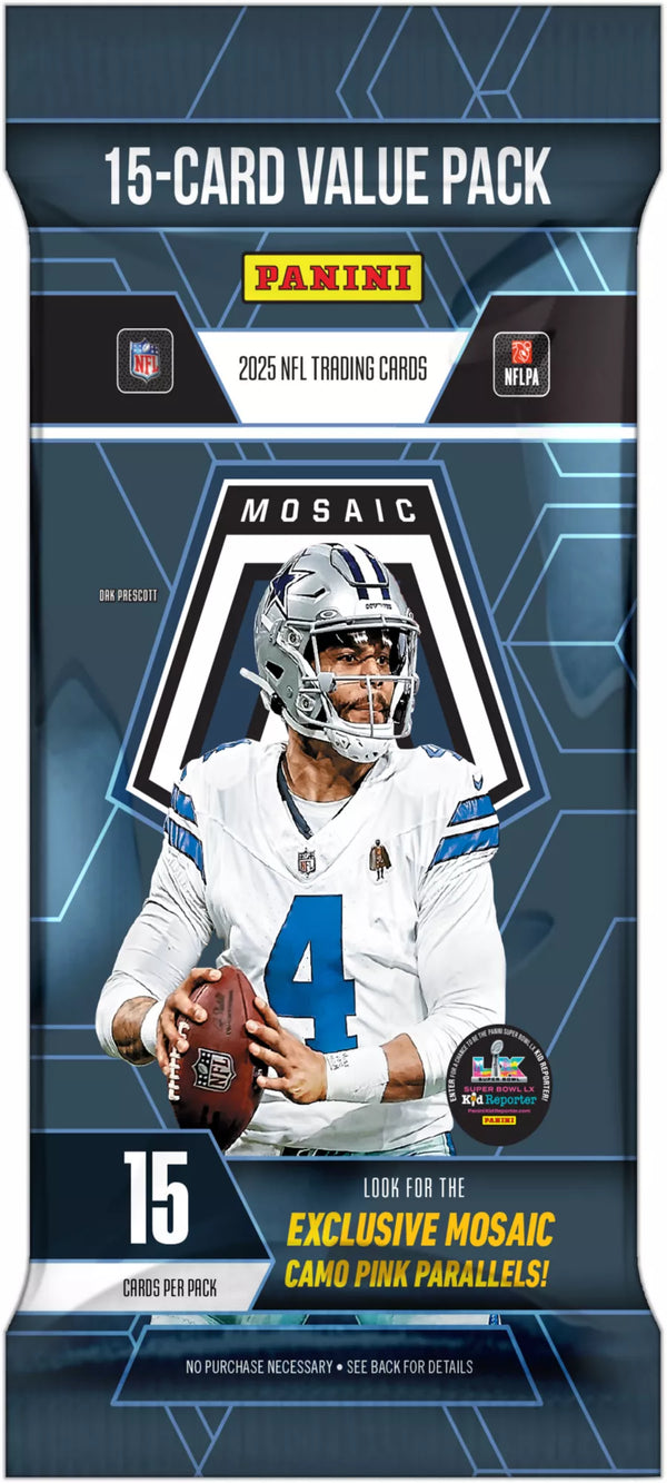 2025 Panini Mosaic NFL Football Cello Fat Pack