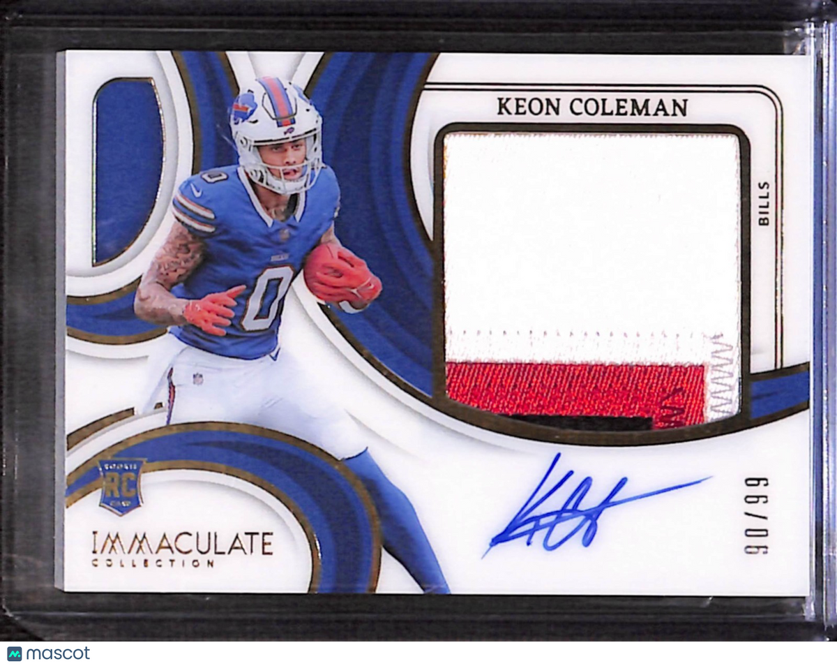 2024 Panini Immaculate Collection Keon Coleman #PPRA-KCN Numbered Patch Auto