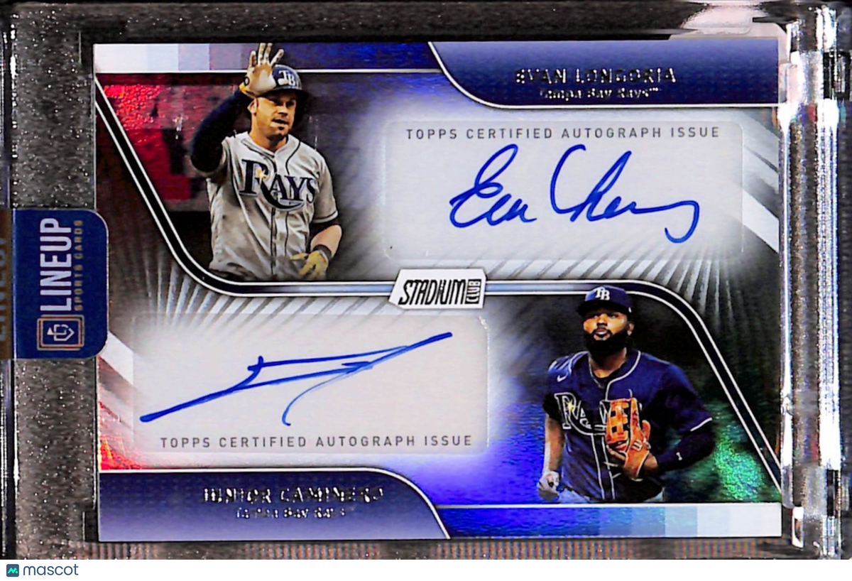 2025 TOPPS STADIUM CLUB DOUBLE AUTO EVAN LONGORIA AND JUNIOR CAMINERO #DA-LC
