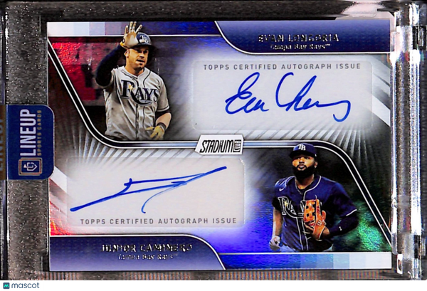 2025 TOPPS STADIUM CLUB DOUBLE AUTO EVAN LONGORIA AND JUNIOR CAMINERO #DA-LC
