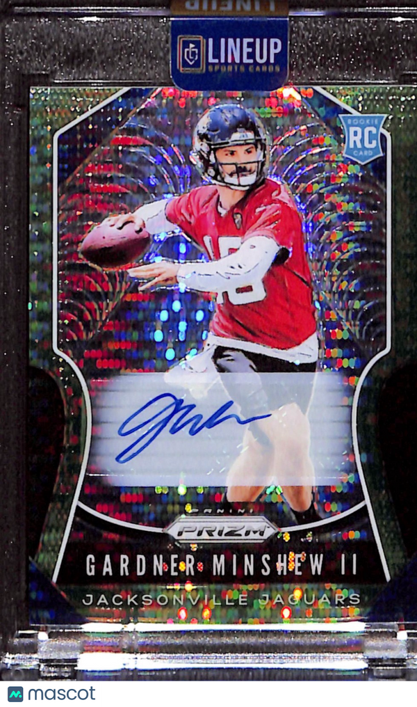 2019 PANINI PRISM NEON GREEN REFRACTOR GARDNER MINSHEW II #322 ROOKIE AUTO