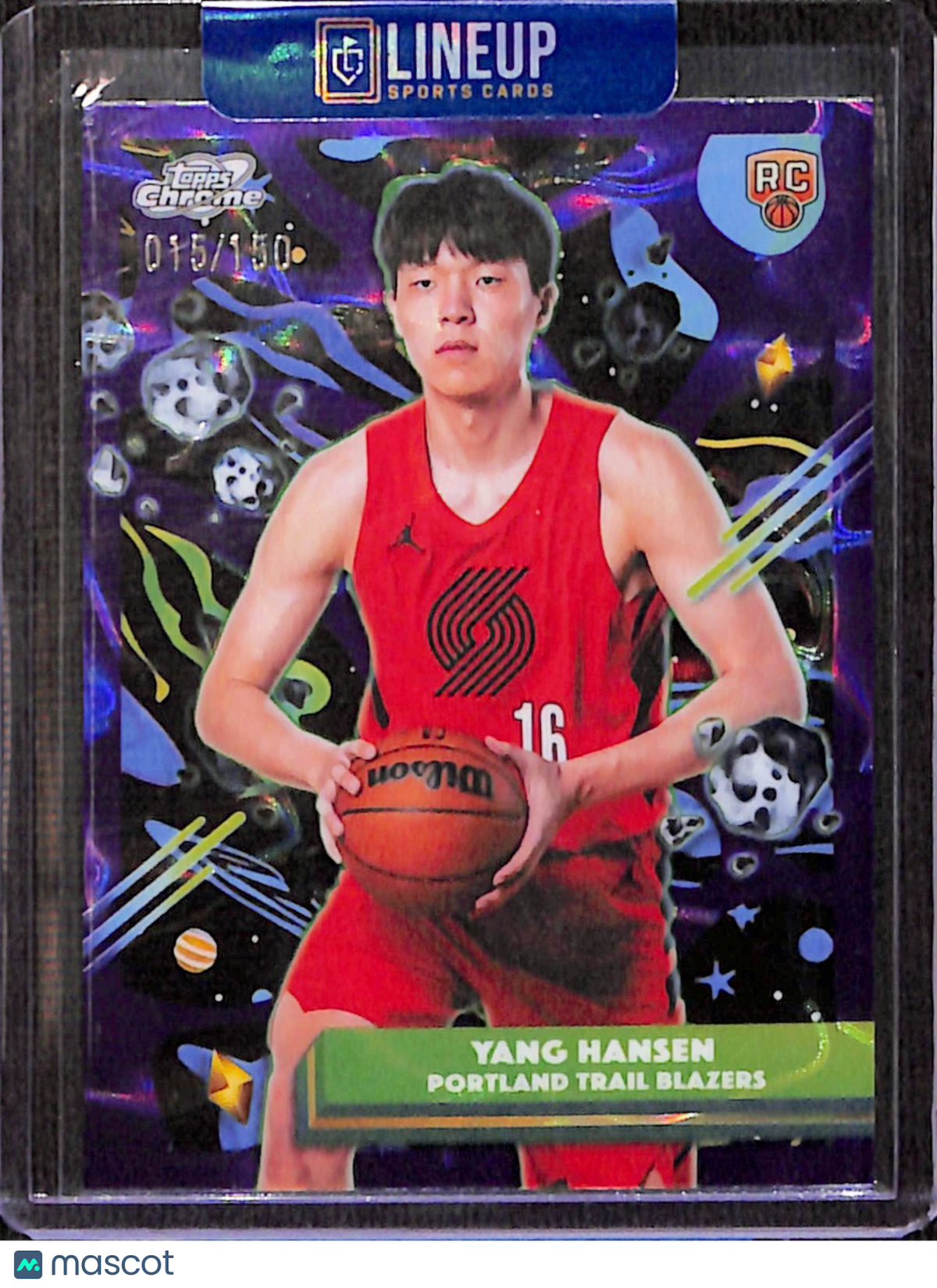 2026 TOPPS COSMIC CHROME PURPLE REFRACTOR YANG HANSEN #73 NUMBERED /150