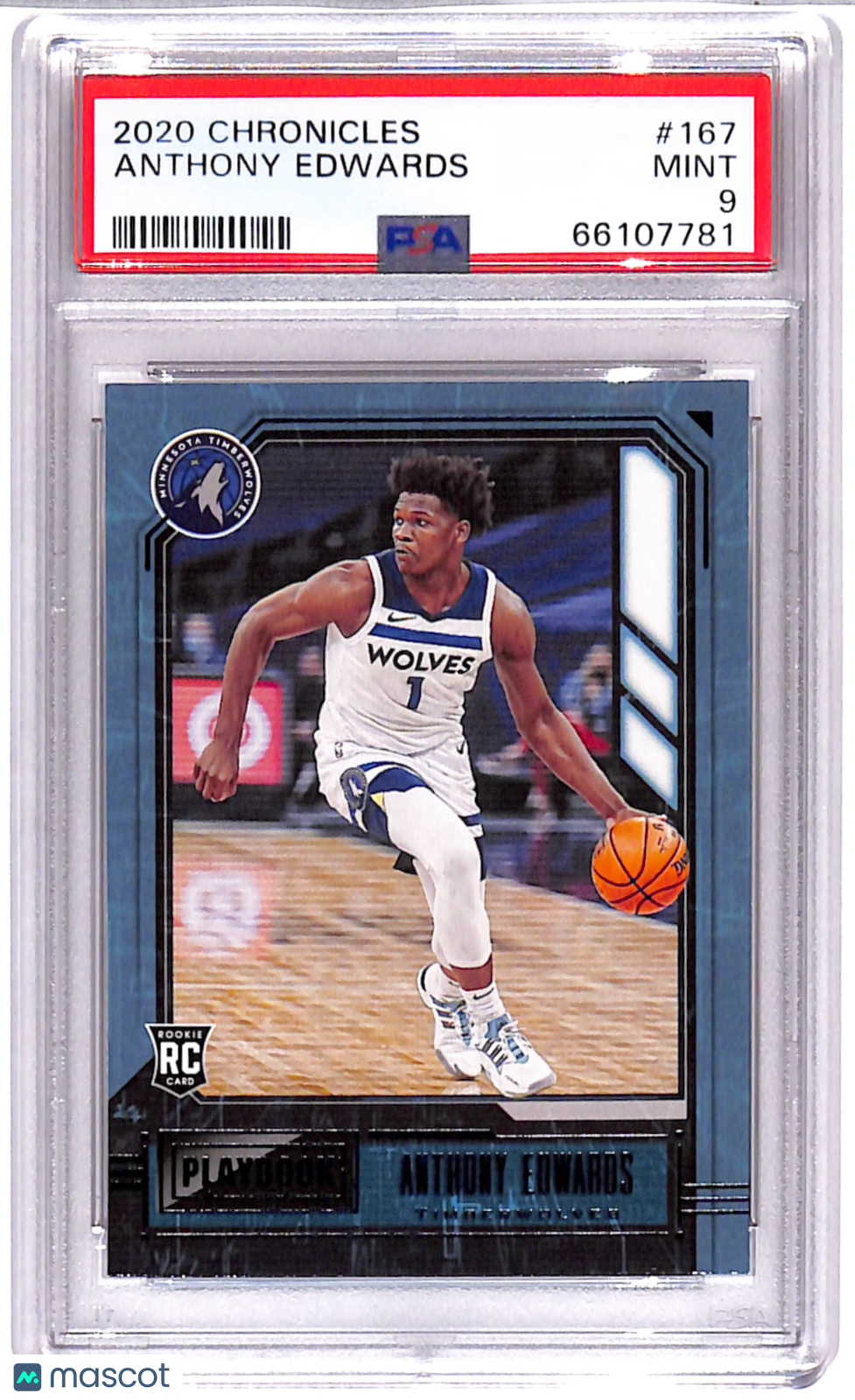 PSA 9 2020 Panini Chronicles Anthony Edwards #167