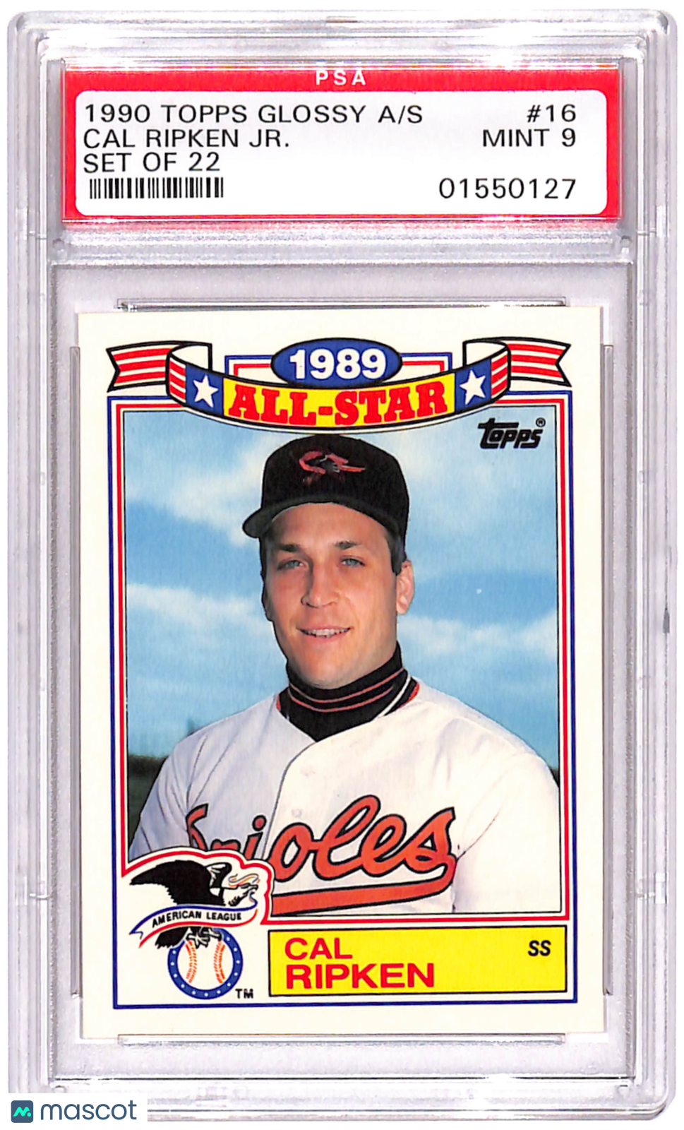 PSA 9 1990 Topps All-Star Glossy Set Of 22 Cal Ripken JR. #16