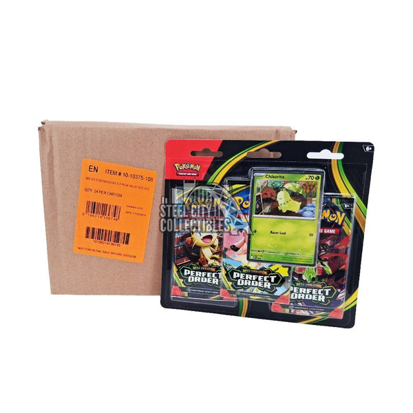 Pokemon Mega Evolution: Perfect Order 3-Pack Blister - LINEUP Sports Cards