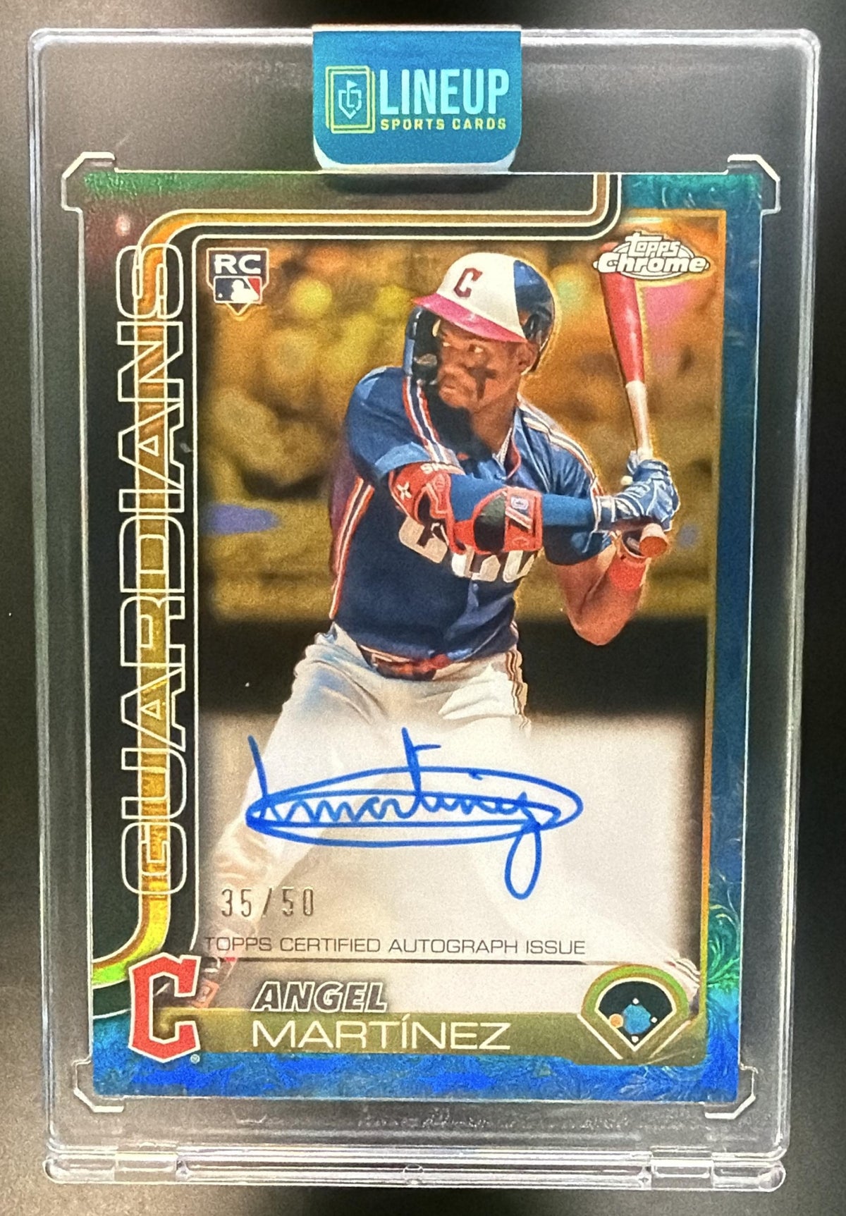 2025 Topps Chrome Gilded Angel Martinez #CGA-AM Chrome Gold Auto Refractor /50