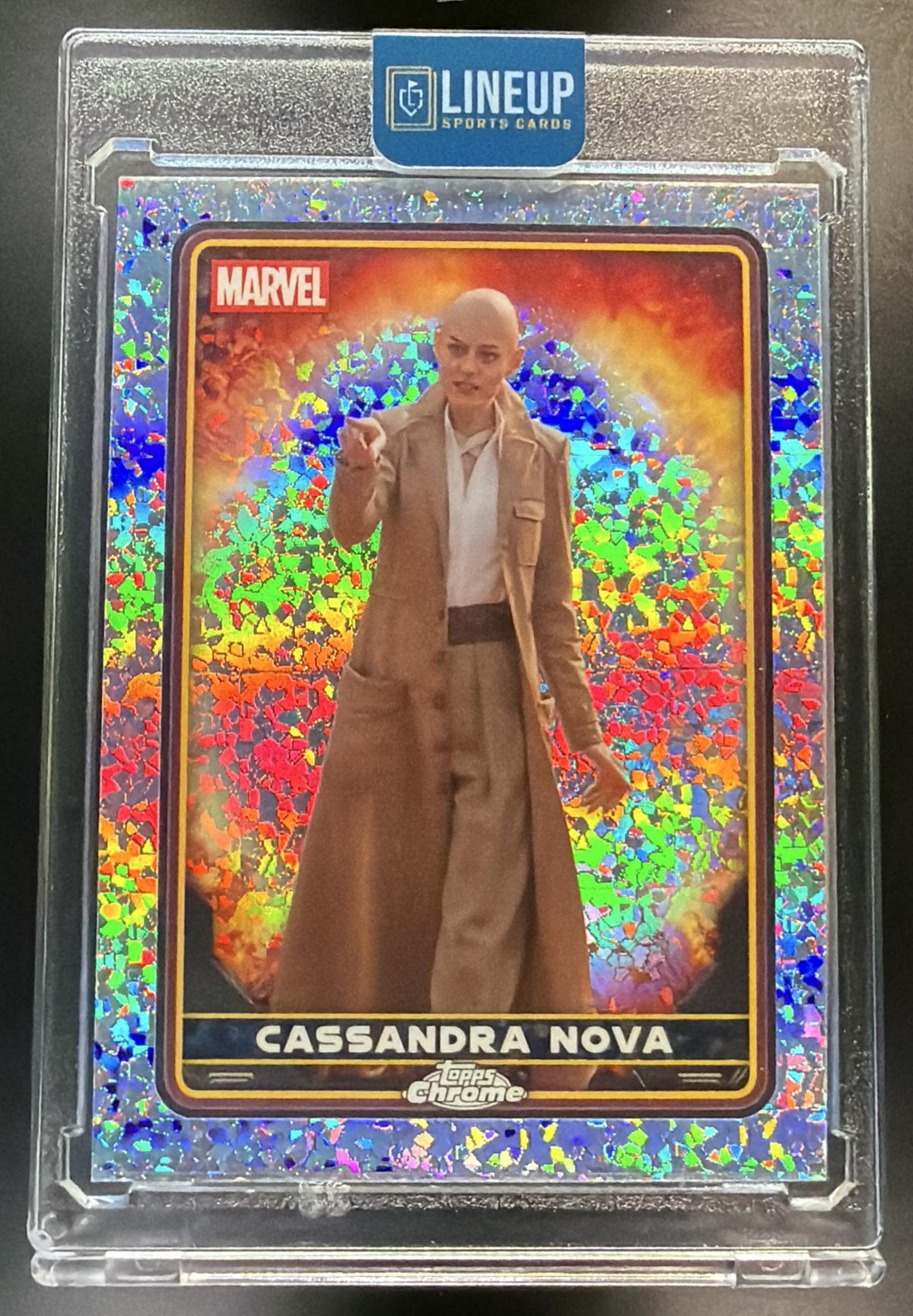 2025 Topps Chrome Deadpool Cassandra Nova #46 Characters Mini Diamond Refractor
