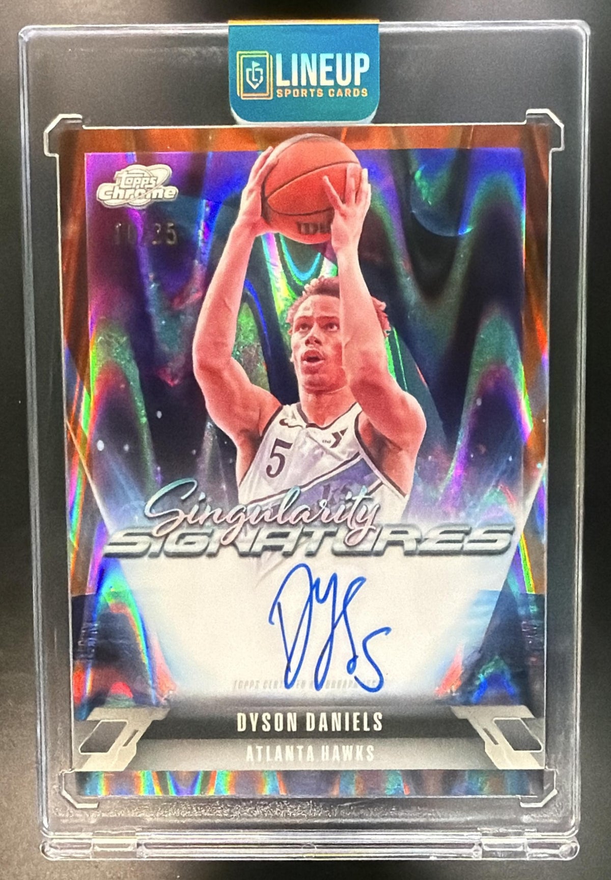 2025 Topps Cosmic Chrome Dyson Daniels Singularity Signatures Orange /25 Auto