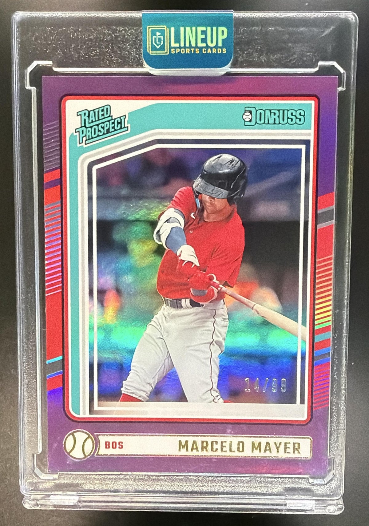 2024 Panini Donruss Marcelo Mayer #137 Rated Prospect Pink /99 Sox