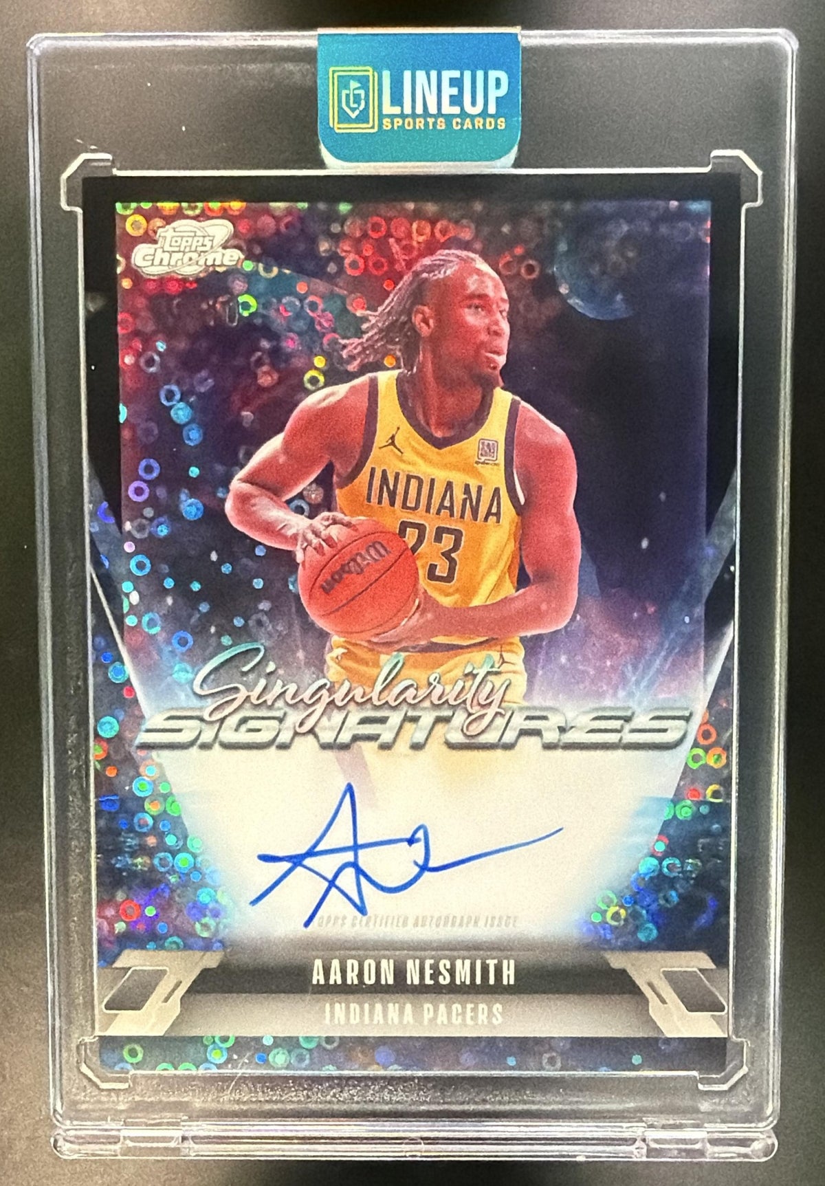 2025 Topps Cosmic Chrome Aaron Nesmith Singularity Signatures Black /10 Auto