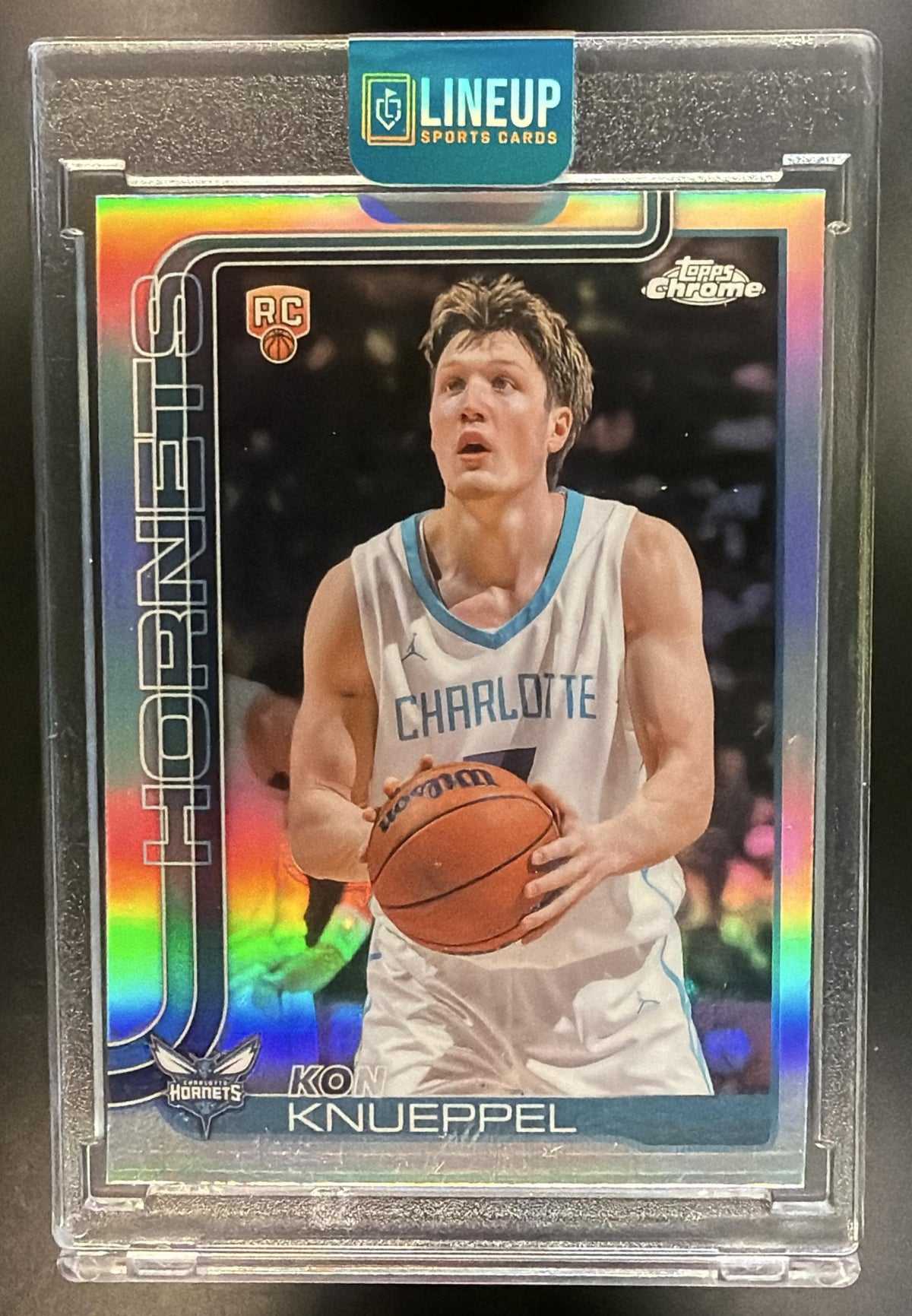 2025-26 Topps Chrome Kon Knueppel #254 Refractor RC Hornets