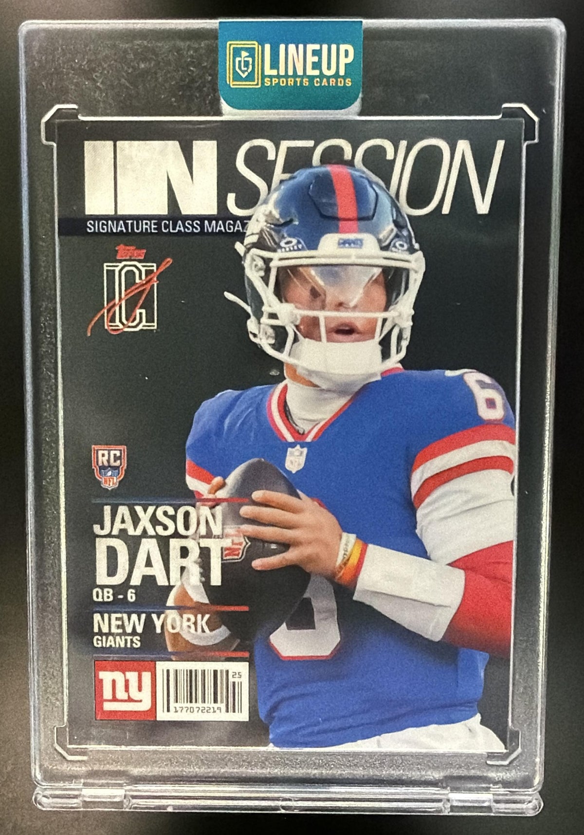 2025 Topps Signature Class Jaxson Dart #IS-15 In Session RC Giants