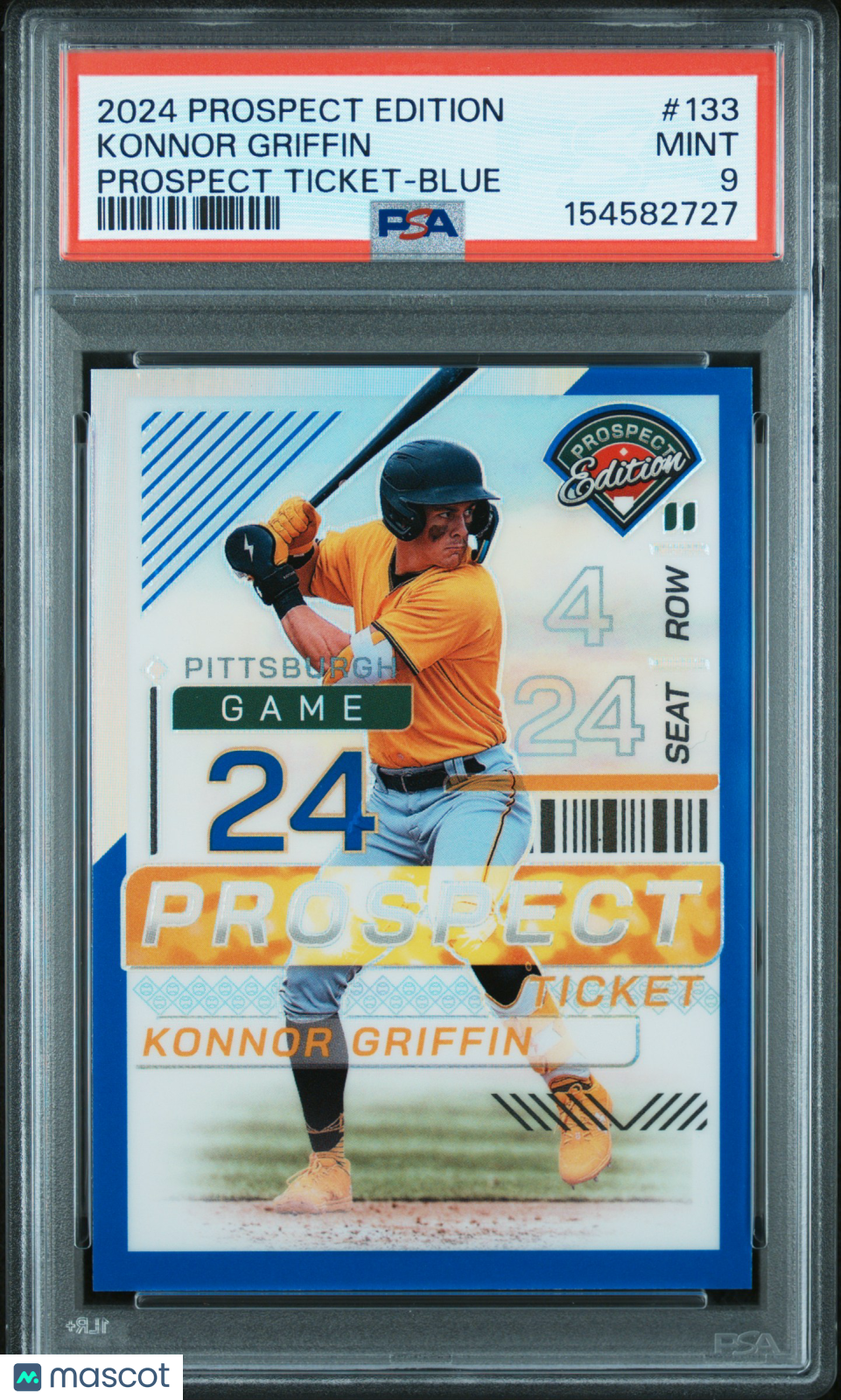 PSA 9 2024 Panini Prospect Edition Prospect Ticket Konnor Griffin #133 Blue /149