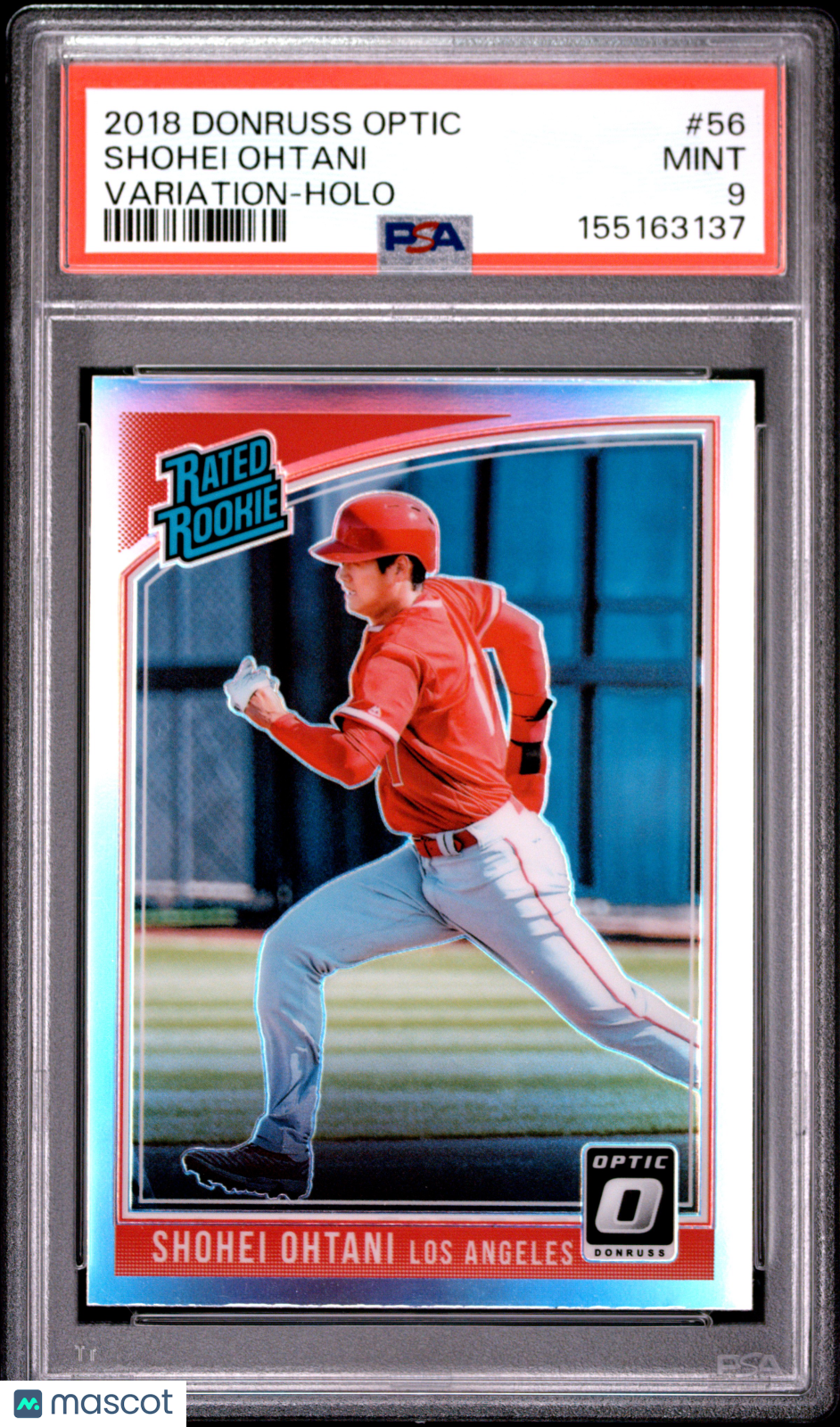 2018 Panini Donruss Optic Shohei Ohtani #56 Variation Holo PSA 9