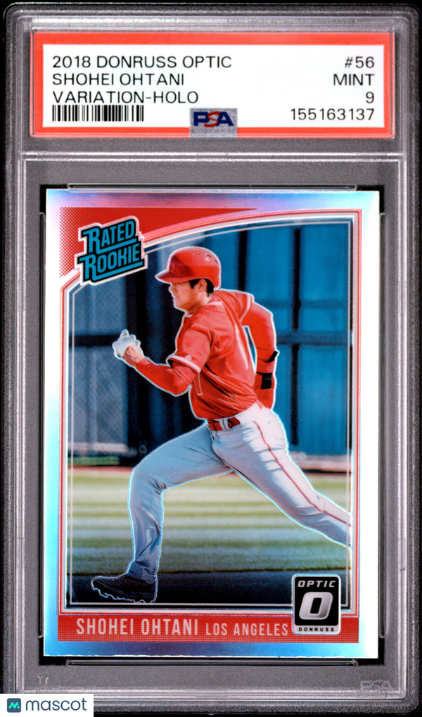 2018 Panini Donruss Optic Shohei Ohtani #56 Variation Holo PSA 9