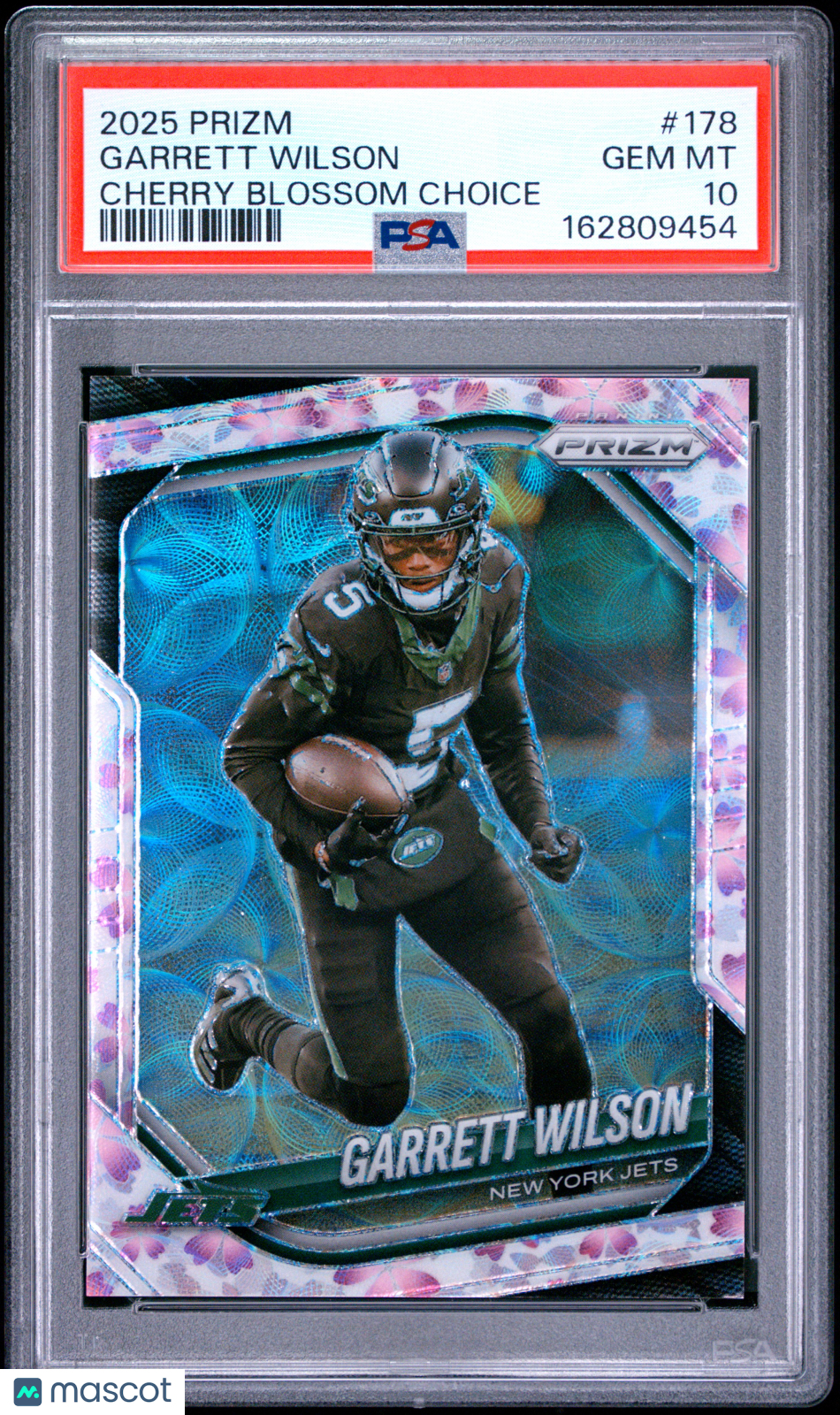 PSA 10 2025 Panini Prizm Garrett Wilson #178 Cherry Blossom /15 Choice