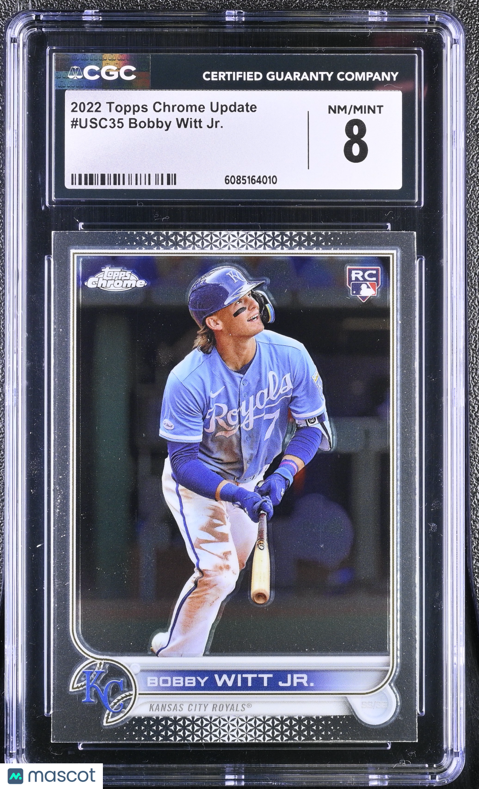 2022 Topps Chrome Update Bobby Witt Jr. #USC35 CGC 8