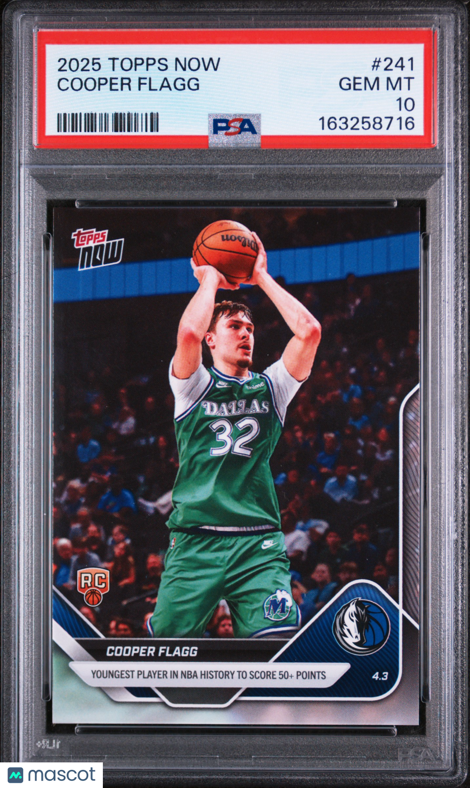 PSA 10 2025 Topps Now Cooper Flagg #241