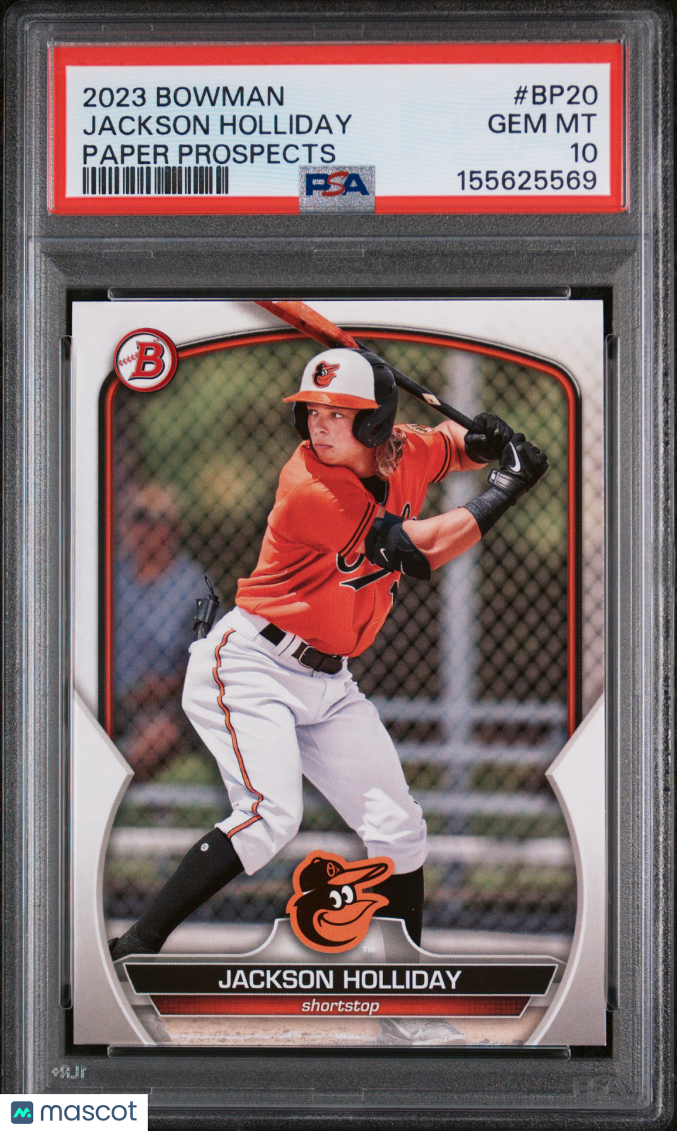 PSA 10 2023 Bowman Paper Prospects Jackson Holliday #BP20