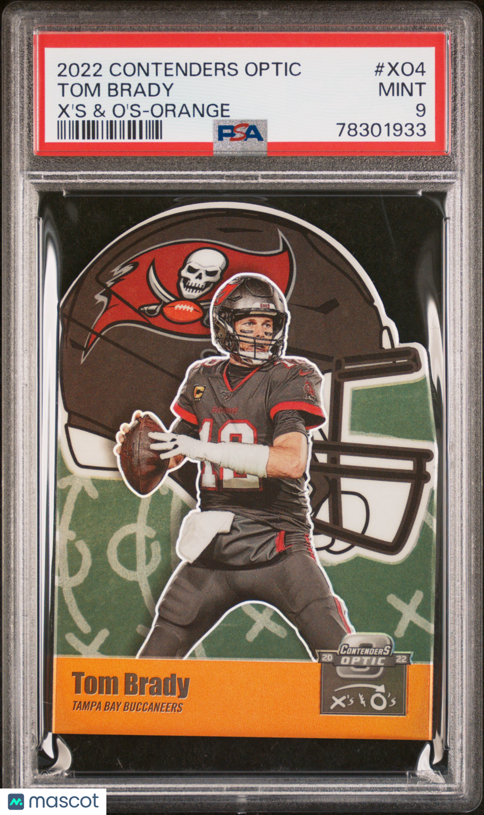2022 Panini Contenders Optic X'S & O's Tom Brady #XO4 Orange /50 PSA 9