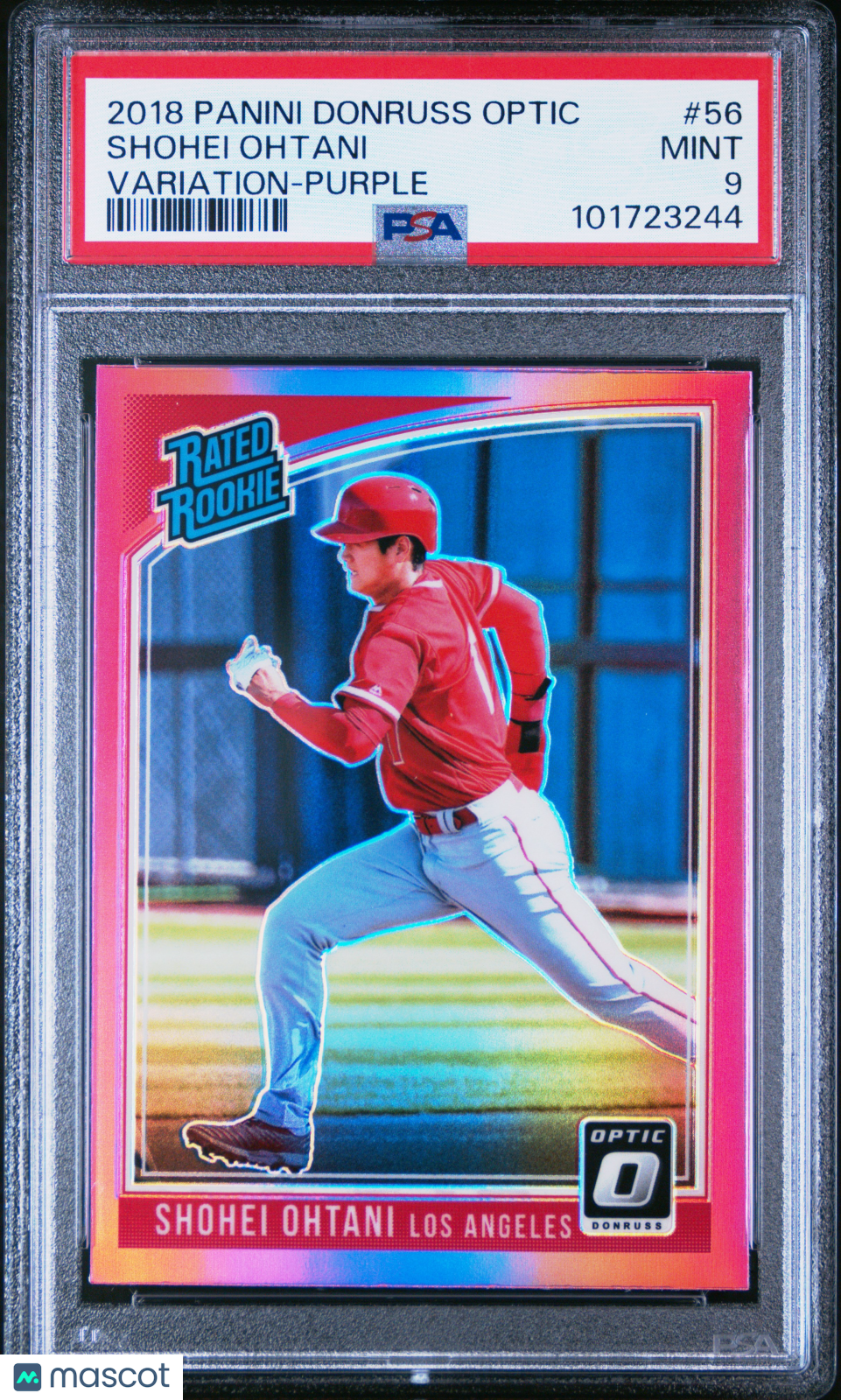 2018 Panini Donruss Optic Shohei Ohtani #56 Variation Purple PSA 9