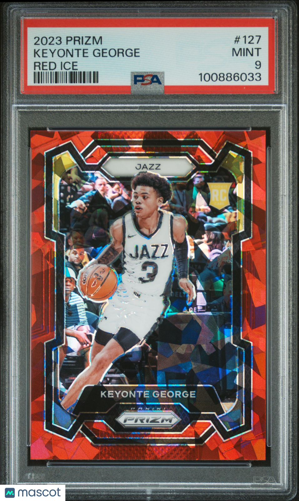 PSA 9 2023 Panini Prizm Keyonte George #127 Red Ice