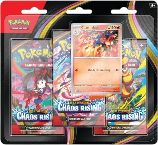 Pokemon Mega Evolution Chaos Rising Booster 3-Pack Blister - LINEUP Sports Cards