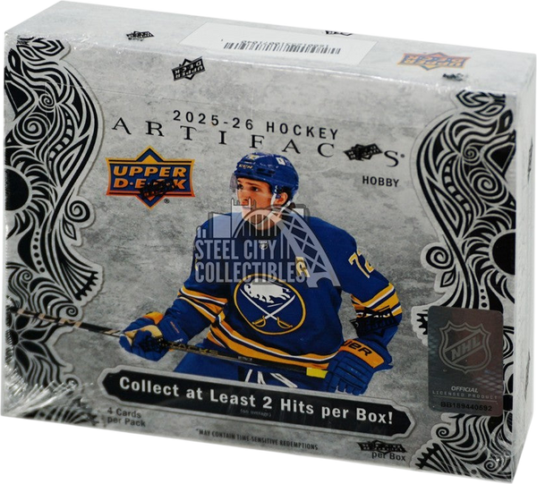2025-26 Upper Deck Artifacts Hockey Hobby Box - LINEUP Sports Cards