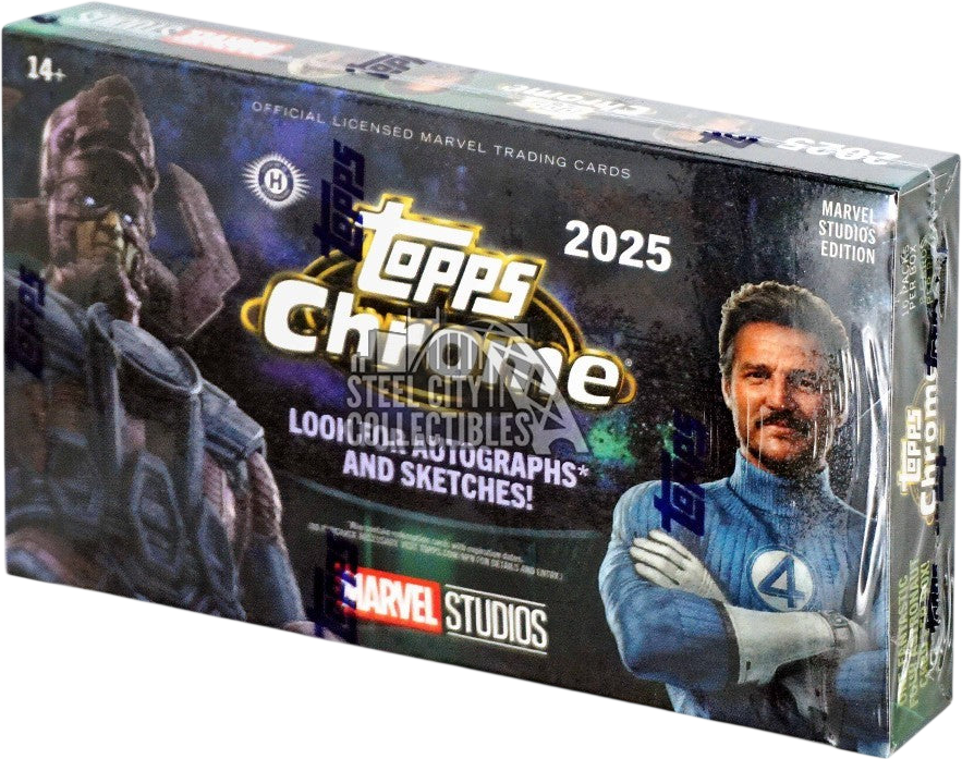 2025 Topps Marvel Studios Chrome Hobby Box - LINEUP Sports Cards