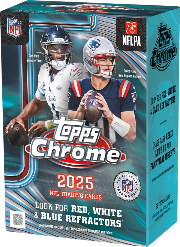 2025 Topps NFL Chrome Football Blaster Box