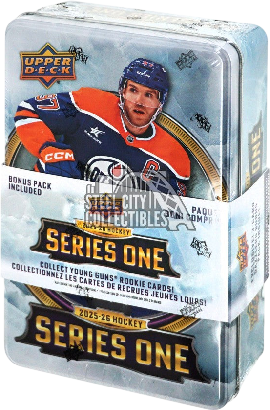 2025-26 Upper Deck Series 1 Hockey Tin Box - LINEUP Sports Cards
