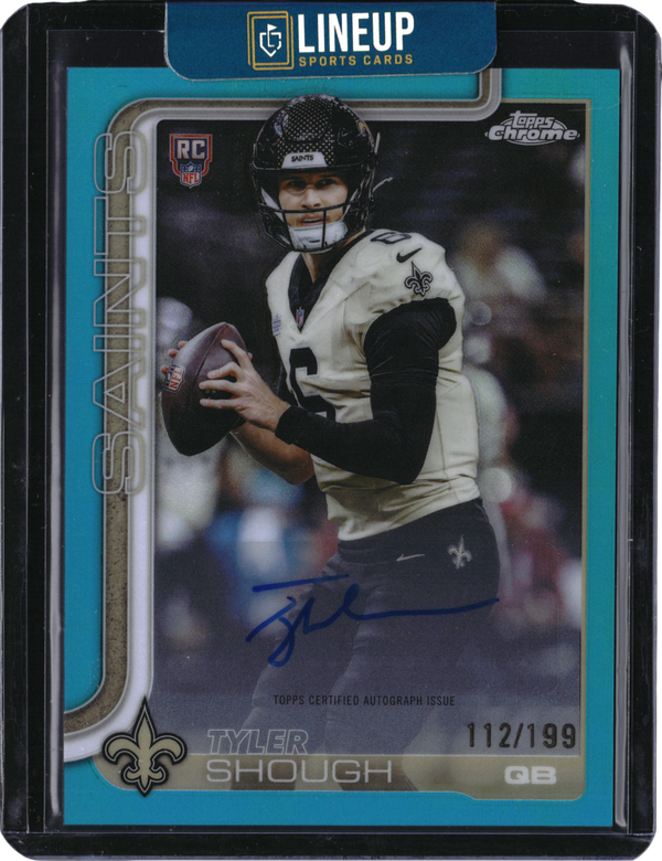 2025 Topps Chrome Tyler Shough #RA-TYS Aqua /199 RC
